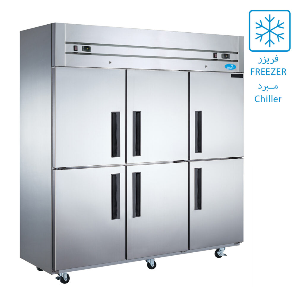 Freezets Machine ZENET Reach In Commercial Freezer&Chiller Six Doors - Zenet Electronics
